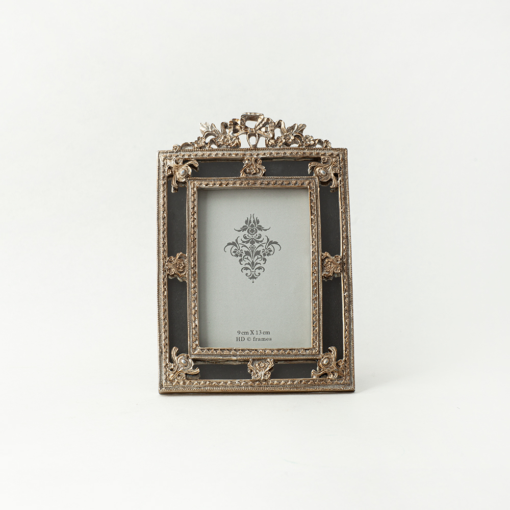 Рамка  ЗЕРКАЛЬНАЯ с бантом silver 9×13